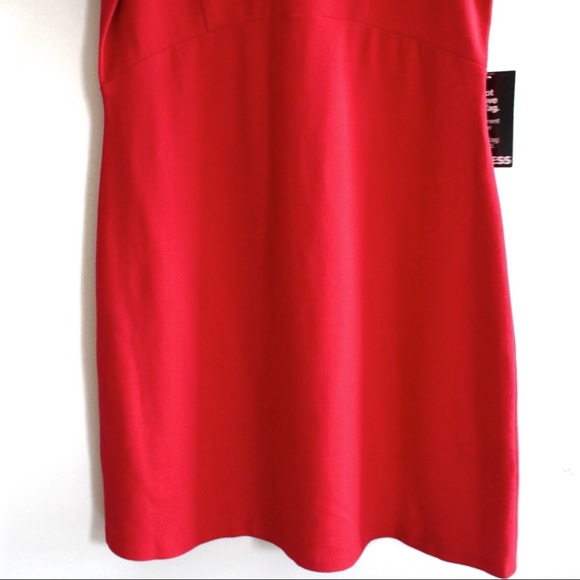Express NWT Red Scoop Back Mini Party Dress Medium Stand out - Picture 3 of 7